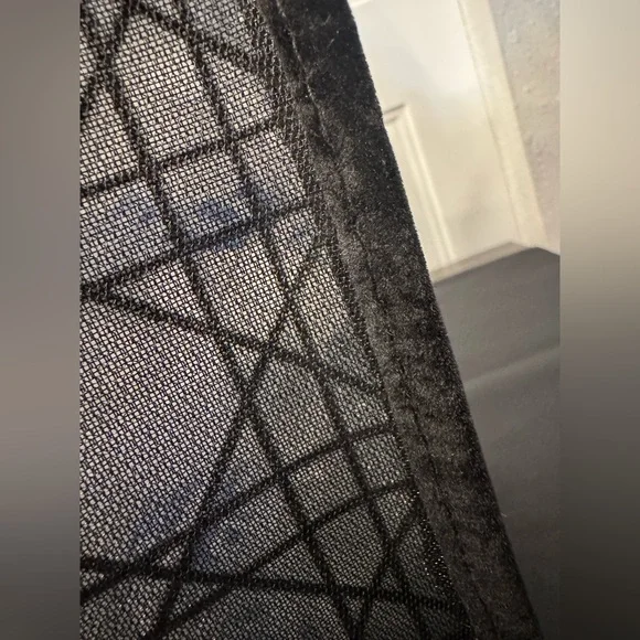 Dior Oblique Velvet Logo Geometric Large Mesh Tote - Black - GWP - New - Picture 6 of 11